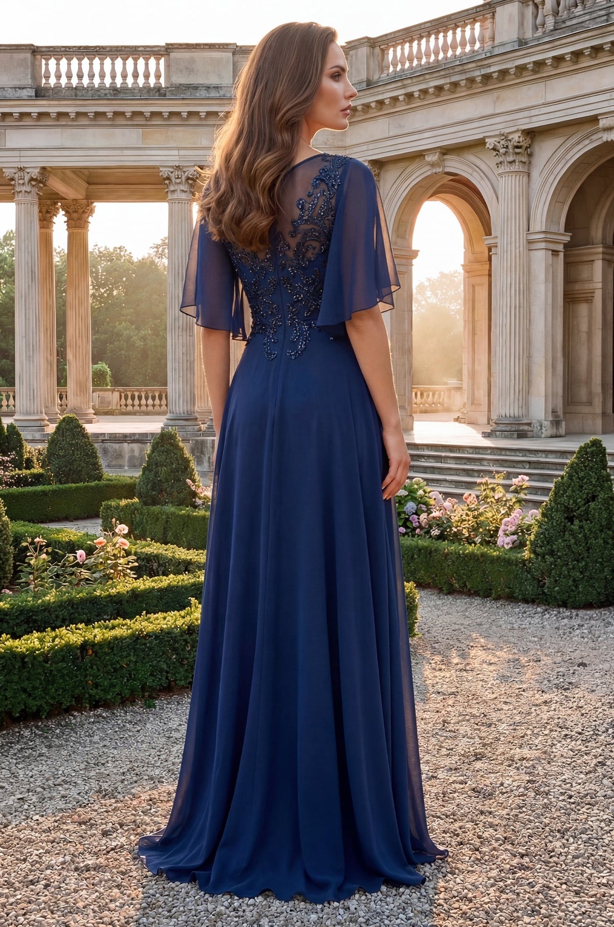 Mini Sleeve Mother of the Bride Dress