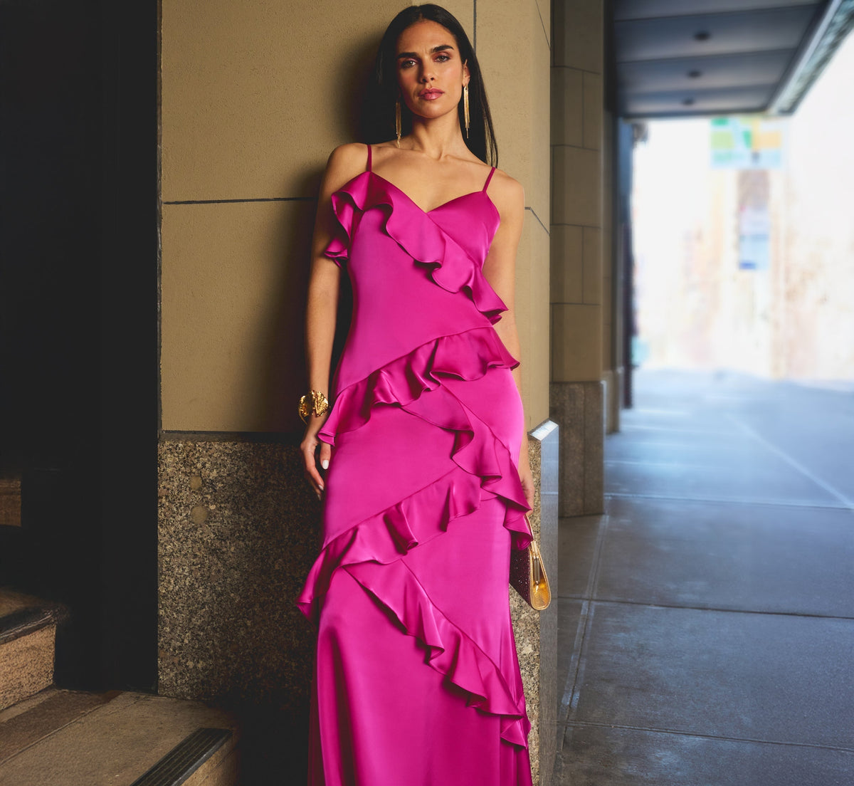 Long Satin Formal Dress
