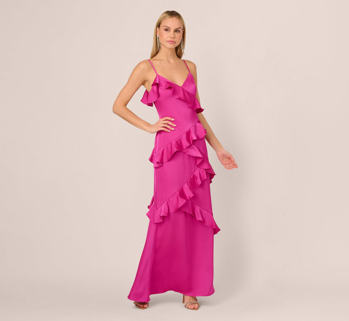 Long Satin Formal Dress