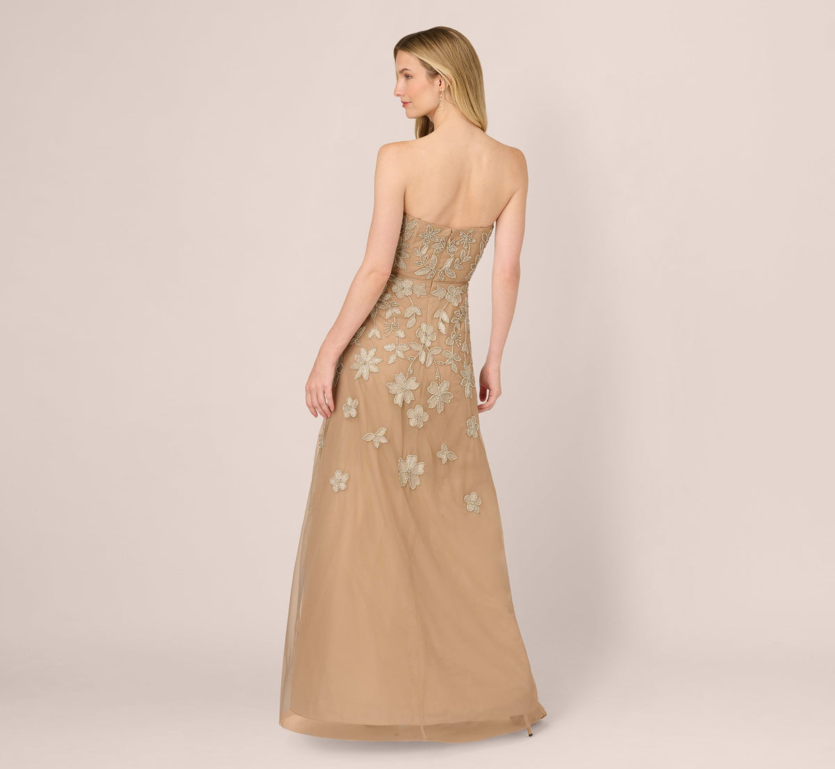 Adrianna Papell AP1E212673 Long Formal A Line Beaded Dress