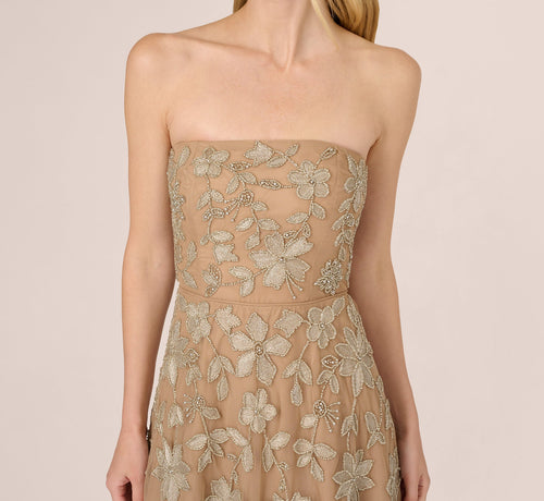 Adrianna Papell AP1E212673 Long Formal A Line Beaded Dress