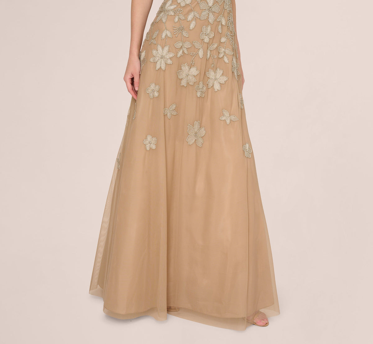 Adrianna Papell AP1E212673 Long Formal A Line Beaded Dress